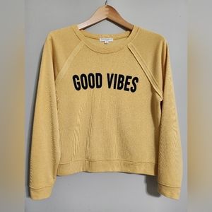 Good Vibes Yellow Sweatshirt